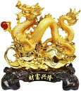 龍の置物 昇運金龍風水グッズ 玄関龍 5本爪 金龍 厄除け玄関 インテリア 縁起物 お守り 新年 贈り物 (Color : A)
