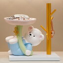 玄関 収納 小物入れ タイプ3 鍵置き 鍵入れ ワンちゃん 置き物 クマさん オブジェ ホームテーブルデコレーション 小物収納ボックス 樹脂製 キーの雑貨 ホルダー 鍵 腕時計 サングラス F 多機能