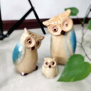 ふくろう 置物 ブルー 飾り かわいい セラミック 赤 陶器置物 リビング 寝室 玄関 デスク 卓上 飾り 北欧 アクセサリ デコレーション 装飾品 部屋飾り 梟 フクロウ アニマル雑貨 F 動物 グ