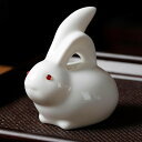 セラミック製のウサギの置物 リビングの装飾 かわいい兎 インテリア 置物 部屋の装飾 陶器置物 オブジェ 結婚祝い 引越しプレゼント かわいい動物置物 オーナメ...