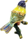 エナメルジュエリーボックス トリンケットボックス 小鳥 バード おしゃれ ジュエリー収納 かわいい 小物入れ ネックレス リング アクセサリー ピアス 宝石箱 ヒンジ付き 動物 置物 プレゼント ギフ
