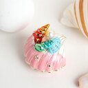 貝殼 置物 ジュエリーボックス トリンケットボックス かわいい おしゃれ 装飾品 ミニチュア収納ケース エナメル ボックス インテリア 女性 娘 母の日 ギフト プレゼント 子供 卒業式 デコレーショ