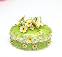 蝶 花 かわいい ジュエリートリンケットボックス アクセサリーボックス ジュエリー収納 小物入れ 宝物入れ リング ネックレス イヤリング 女の子 女性 置物 結婚記念日 カップル プレゼント バレン