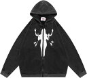 ジップパーカー メンズ 長袖 ストリート グラフィックプリント 綿100 前開き フード付き カップル カジュアル ゆったり カッコイイ 春秋 パーカー ジップ...