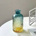 ガラス 花瓶 クリア ガラスベース 大 フラワーベース おしゃれ 北欧 レトロ 洋風 花器 透明 ヨーロピアンスタイル フラワーベース 硝子瓶 グラデーション ...