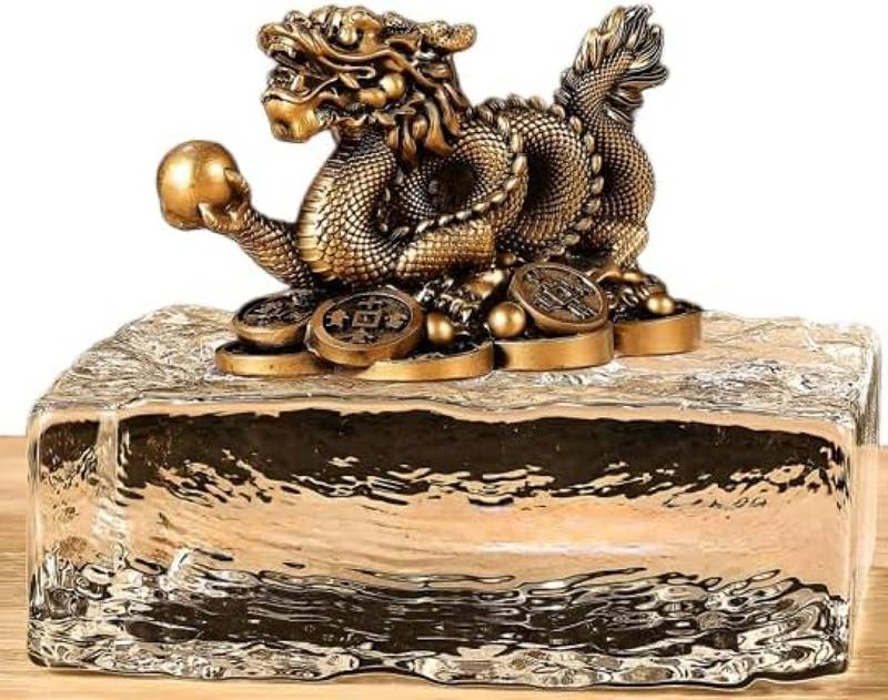 開運 龍像 黄金龍の置物 五爪龍神 新年を迎える幸運のお金の龍の飾り 風水オーナメント 守護聖人 黄金..