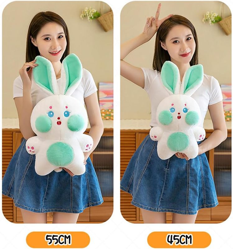 ウサギ 抱き枕 縫いぐるみ ぬいぐるみ 可愛い蝶飾り動物 子供のためのギフト 添い寝枕 もこもこ 耐久性 ソフト ソファ 家の装飾 置物 店飾り グリーン インテリア お玩具 女の子 プレゼント 男性