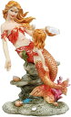 人魚姫 絵本 彫刻 置物 リアル かわいい おしゃれ 置物 部屋飾り オブジェ プレゼント インテリア置物 部屋の装飾 樹脂 オブジェ レッド 引越しプレゼント...