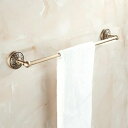 全銅製アンティークタオルラック、バスルームペンダント、トイレトイレラック、ヨーロピアンバスタオルバータオルレール(色:シングルロッド50cm) Bathing in sunlight
