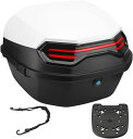 バイク リアボックス 小型 28L トップケース バイクボックス バイク用ボックス 着脱可能式 大容量 原付 スクーター フルフェイス収納可能 ヘルメット入れ