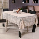 アンティーク調 手編み テーブルクロス 手作り レース 110*110cm テーブルカバー デスクマット シンプル おしゃれ テーブルカバー インテリア クラシカル花柄 レース ベージュ 白 長方形