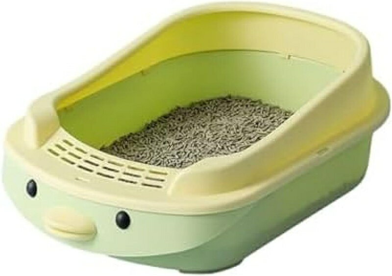 猫トイレ システムトイレ 大型猫用 大容量 ワイドサイズ 猫用トイレ本体 オープンタイプ 砂飛び散り防..