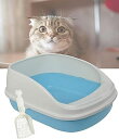 猫用トイレ本体 51*39*23cm 猫トイレ 猫砂ケース トイレ本体 飛散防止 ねこ ペット用 ペット用品 スコップ付 清潔しやすい 半密閉 ネコ 猫用品 大きい