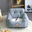 55*50*32 車用 ドライブベッド ドライブボックス ライトグレー 小型犬 猫用 2way ショルダー 飛び出し防止フック付 犬用ドライブベッド 小型犬 中...