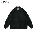 ジャケット メンズ スエード ヴィンテージ 日系 長袖 ストリート 防風性 はっ水加工 ボタン付き ゆったり おしゃれ 無地 アウター カジュアル スタジャン スポーツ トラベル デイリー