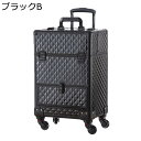 キャスター付き メイクキャリーケース コスメボックス 業務用 2層 大容量 化粧品収納ケース ハンドル付き ツール箱 コスメティックオーガナイザー 美容師 トラベル 旅行 防水 安定 プレゼント