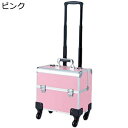 プロ 収納ボックス メイク箱 大容量 メイクケース キャスター付き 2層 片開き 大型 キャリー 仕切り付き 取外し輪 宝石箱 ネイル収納 絵の具 携帯便利 コスメティックケース 出張 旅行用 おしゃれ