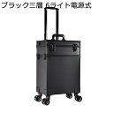 キャスター付き トロリーケース メイクボックス 業務用 大容量 LEDライト 充電式ミラー メイクケース 仕切り付き ツール箱 化粧品収納オーガナイザー 美容師 出張 旅行用 便利 多機能 ファッション