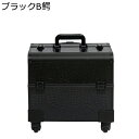 キャスター付き キャリーケース プロ用メイクボックス プロ仕様 大容量 マルチポケット 化粧品収納ケース 仕切り ブラック ツール箱 ネイル収納ツールボックス 美容師 トラベル 旅行 使用便利 贈り物