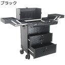 メイクボックス キャスター付き 大型 キャリー 業務用 大容量 鍵付き 化粧品収納ケース アルミ ハンドル付き お手入れも簡単 多層 化粧道具入れ ヘアメイク 美容師 トラベル 旅行 救急セット おしゃれ