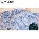 ブランケット ダイナソー 127*152cm 恐竜柄 ひざ掛け ハーフブランケット 冬用毛布 軽量保温 昼寝毛布 蛍光毛布 夜光る毛布 発光ブランケット 子供用フランネル 両面デザイン 子供、男の子、女の子用