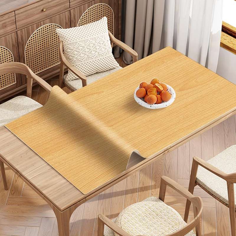 木目調 テーブルクロス PVC製 80×120cm 長方形 耐熱 防塵 防水 防油 汚れ防止 撥水加工 テーブルマット ビニール 洗える 家庭用 業務用 新築祝い インテリア 滑り止め 手入れ簡単 ビ