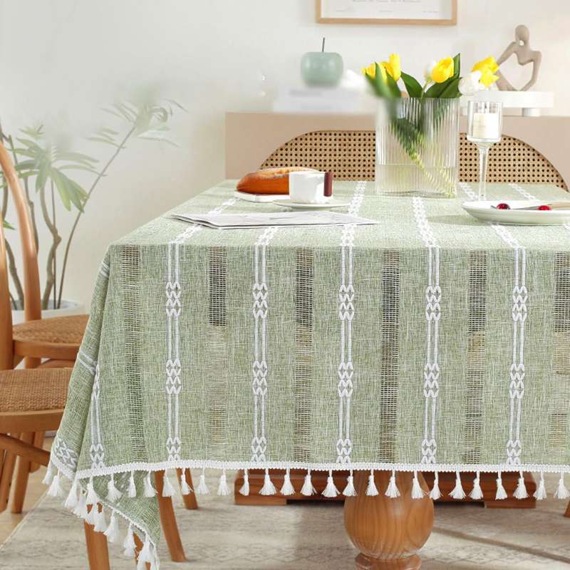 テーブルクロス 綿麻 北欧 テーブルマット 和風 リネン製 テーブルクロス北欧 防水 北欧風 テーブルカバー 矩形 装飾 田園風 60*60 耐熱 ずれにくい 食卓カバー 無地 おしゃれ 05 家庭
