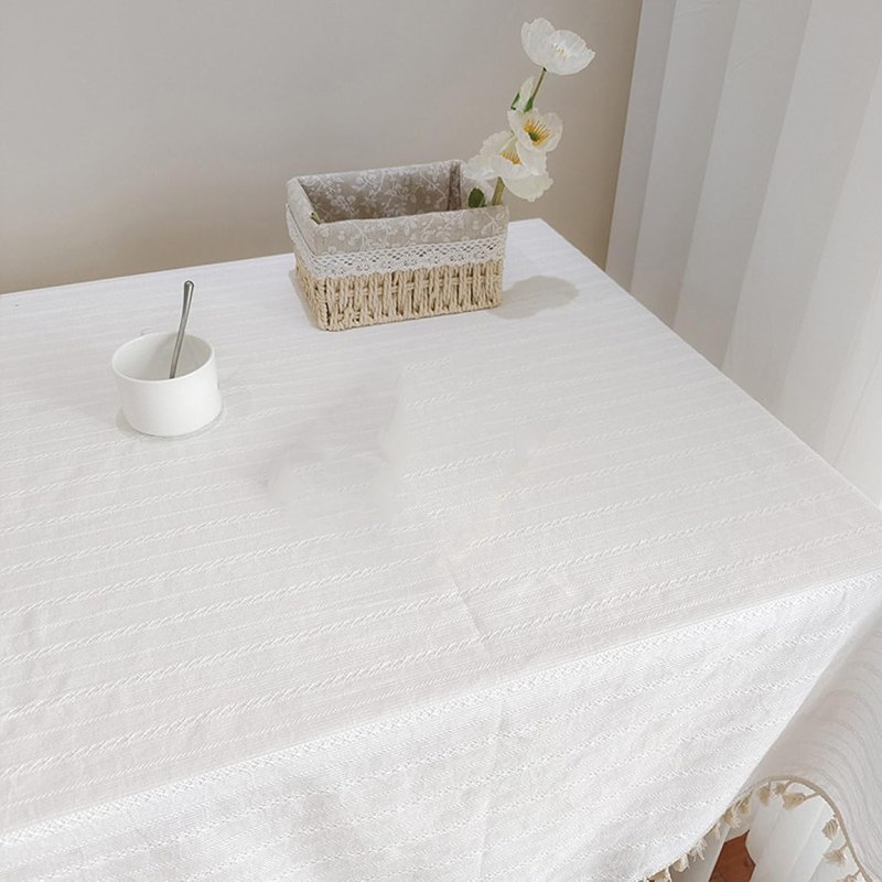 食卓カバー 長方形テーブル 40x60cm 純色 模造麻 ウォッシャブル テーブルクロス 肌触り良い 撥水 防油 お洒落 可愛い テーブルカバー コットンリネン 洗える 田園 長机 04 テーブルマ