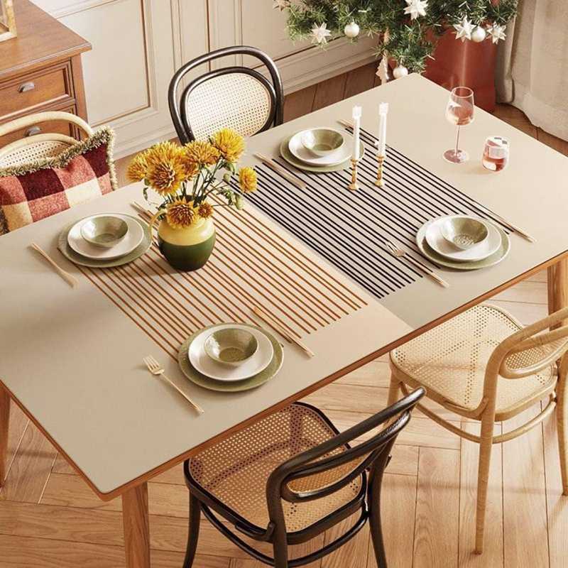 テーブルクロス PUレザー 北欧風 テーブルカバー 柔らかい 長方形テーブル クロス 四季通用 お手入れ簡単 おしゃれ 耐久 汚れ防止 防水 防油 03 耐熱 食卓カバー クリスマス 無地 80*1