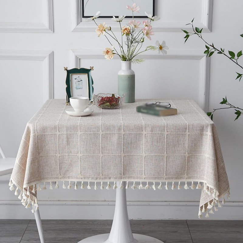 テーブルクロス 撥水 04 防塵 60*60cm 田園風 テーブルマット ずれにくい リネン 北欧 おしゃれ 長方形 テーブルカバー 厚手 北欧風装飾 速乾 汚れにくい 食卓カバー お手入れ簡単 家