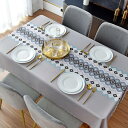 洗える 無地 テーブルクロス 長方形 キッチン ダイニングルーム 装飾 おしゃれ コーヒー テーブルマット カバー 民族柄 60*60cm 耐熱 03 北欧 家...