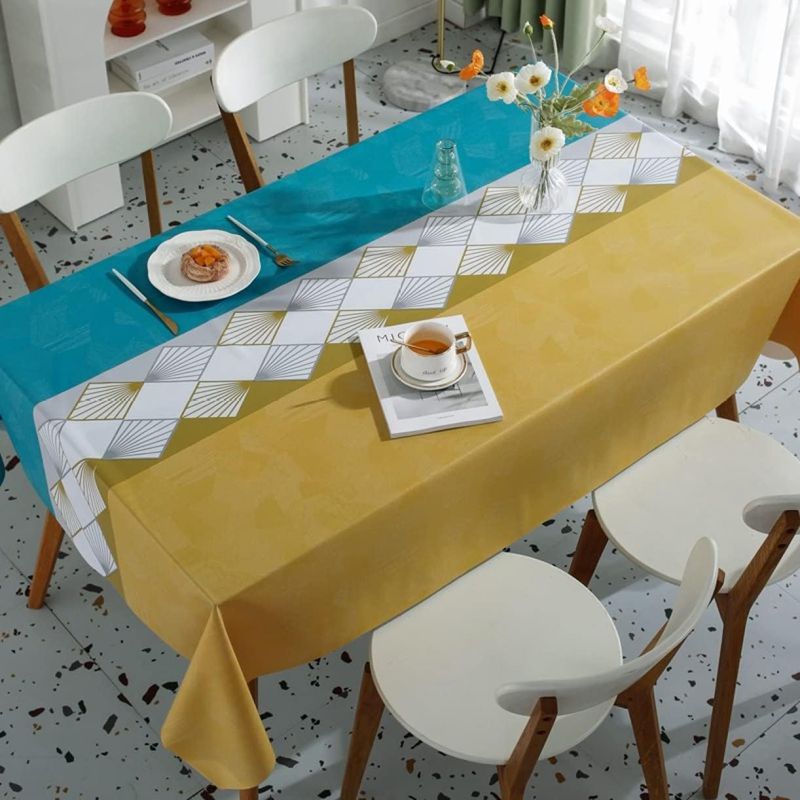 テーブルクロス はっ水加工 汚れ防止 おしゃれ テーブルマット 長方形 新年 パーティー 誕生日 イベント お祝い 格子柄 ピンク 洗える ホーム装飾 ?布 90*150cm レストラン 家庭用 業