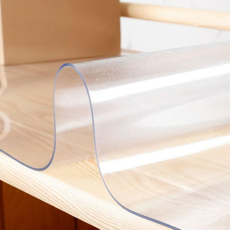 透明 テーブルクロス PVC製 エンボス加工 85x130cm ビニールクロス テーブルマット クリア ビニール ビニールクロス 長方形 防水 耐熱 耐油 耐久 透明ビニール ビニールマット テーブル