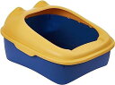 猫 トイレ 猫 トイレシート 40*30*20cm 猫トイレ 大型 トイレ おしゃれ 猫用トイレ本体 清潔 掃除しやすい 飛び散らない 足に砂残らない 無害無臭 青 すいすいコンパクト 子猫、小柄な猫