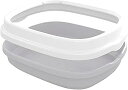 猫 トイレ オープンタイプ 猫用トイレ本体 ネコのトイレ 猫トイレ 子猫 トイレ 半密閉猫トイレ 猫用トイレ本体 ハーフカバー 簡単掃除 清潔 ねこ トイレ 猫砂飛散防止 一体成形(4)