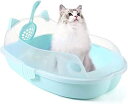 猫 トイレ 猫のトイレ 猫用トイレ本体 砂飛び散り防止 小型と中型の猫に適用 シャベル付き お手入れ簡単 エコ材質 無毒無害 可愛い 猫型 1件入れ(4)