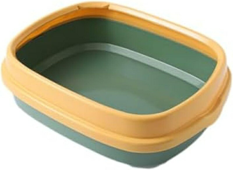 猫トイレ 55*45*16 カバーなし ネコのトイレ ハーフカバー シンプル フルオープン 猫 トイレ 本体 大型 ゆったり 大きめ 広々サイズ トレー 清潔 抗菌 固まる猫砂用猫トイレ 子猫から 成