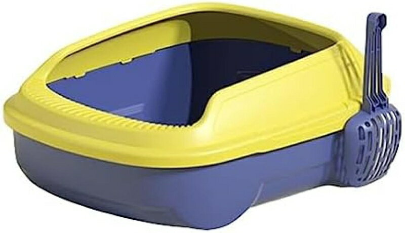 猫トイレ 大型猫 ねこ用トイレ 猫トイレ本体 ワイドサイズ オープンタイプ cat 大きめ コンパクト 飛び..