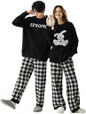 ペアパジャマ 冬 もこもこ カップル メンズ ルームウェア うさぎ チェック ファッション ペアルック パジャマ 男女セット お揃いパジャマ 結婚祝い 部屋着 ペアルック パジャマ レディース 秋 冬