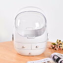 卓上収納 化粧品 収納ボックス コスメボックス ホワイト 大容量 コスメ収納 メイク収納 おしゃれ レディース 安定 収納ケース 引き出し 防塵防水 引き出し付...
