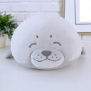 ぬいぐるみ 長いクッション グレー 昼寝まくら アザラシ 動物 可愛い おしゃれ ふわふわ 柔らかい 丈夫 65cm 耐久性 子供 赤ちゃん 出産祝い 入園祝い 誕生日ギフト クリスマスプレゼント 置