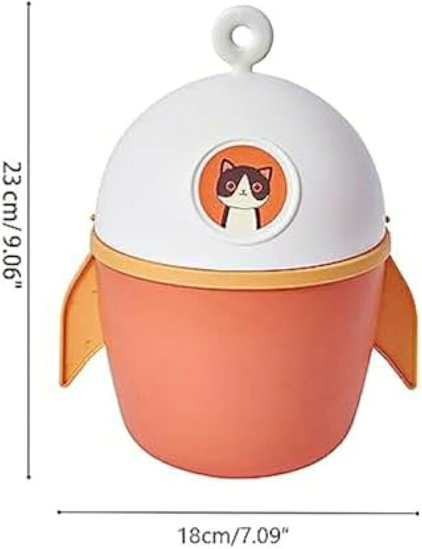 parte1のゴミ箱 寝室用ゴミ箱 ミニデスクトップ ゴミ箱 漫画 可愛い 蓋 デスクトップ 廃棄物 ゴミ箱 バスケット｜アングル3