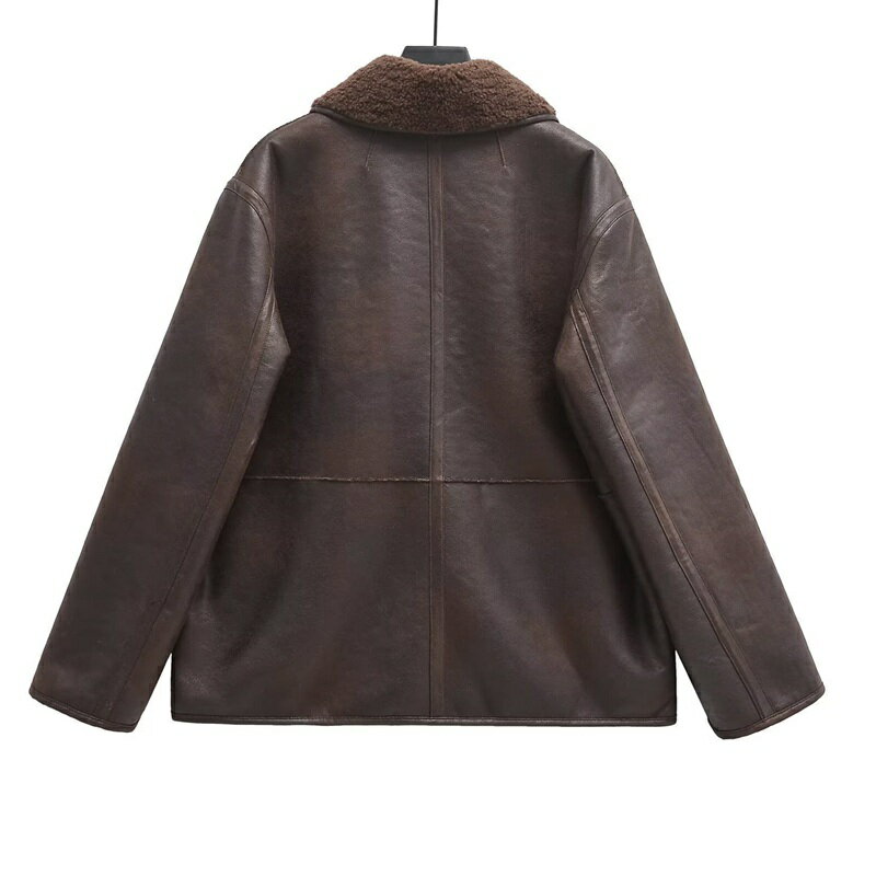 レディース ジャケット 両面着用 長袖 春秋 冬服 厚手 防寒性 防風性 カジュアル 無地 ゆったり おしゃれ ポケット付き ボアコート ファージャケット ヴィンテージ ボタン 街着 お出掛け 旅行