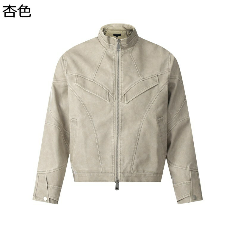 レザージャケット メンズ ショートジャケット 春秋 革ブルゾン 皮ジャン 通気性 防風性 ゆったり オシャレ 無地 カジュアル アウター カーディガン ジャンパー ライダー 普段着 旅行