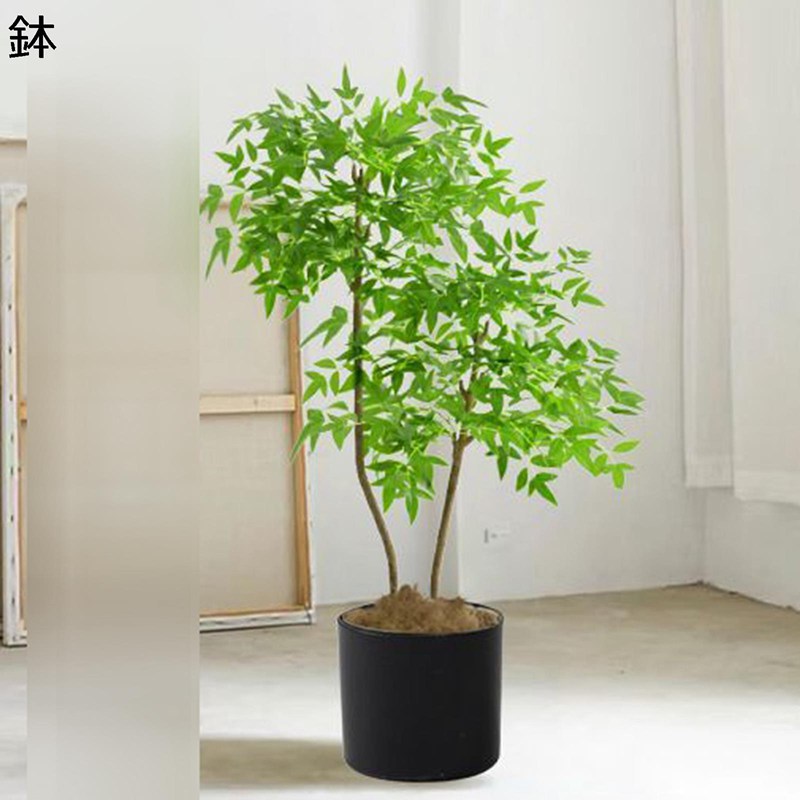 観葉植物 180cm フェイクグリーン ナンテン 大きめ 人工 置き型 円形鉢付き 枯れないグリーン 鉢植え フェイク葉 人工観葉植物 鉢栽植物 造花インテリア 鉢栽植物 玄関 庭園 喫茶店 ガーデン飾り 開業祝い
