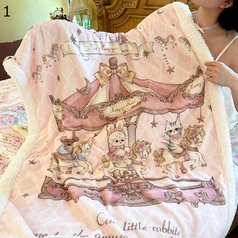毛布 ブランケット あったか おしゃれ ボア シープ調 裹起毛 お姫様 女性用 少女風 サンゴネル ひざ掛け ソファー掛け 掛け毛布 掛け布団 分厚い毛布 もうふ フランネル 四季通用 柔らかい 掛け お祝い