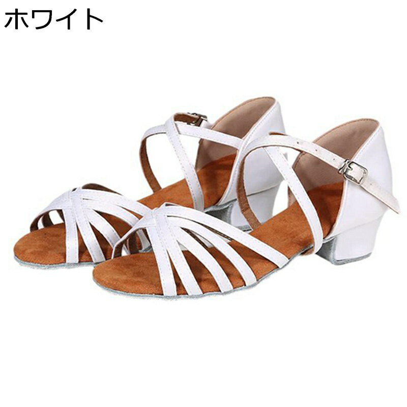 ラテンダンス レディース ダンスシューズ チャチャシューズ ジャズダンスシューズ スエードソール 防臭 タンゴ モダンダンス 演奏会 ハイヒール 通気性 柔らかい 丈夫 ベルト 吸汗性 定番