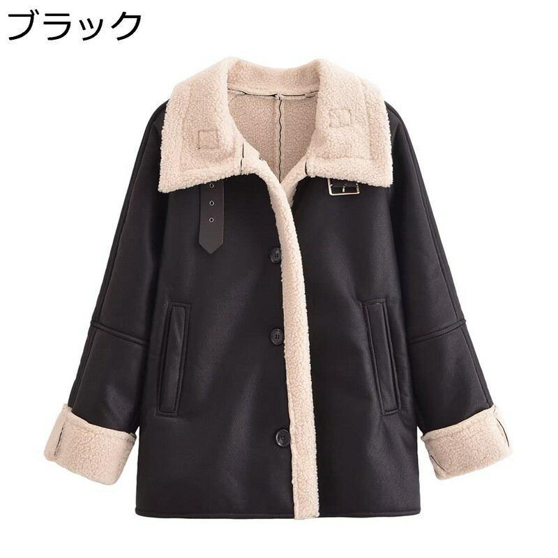 レザージャケット レディース コート 革ジャン 長袖 春秋冬 ボタン付き 個性 ストリート ジャケット アウター 防寒 防風 厚手 ファッション ミディアム丈 通勤 通学 お出かけ 春秋
