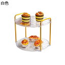 ケーキスタンド ケーキディスプレイスタンド お菓子皿 2段 プラスチック 金属 おしゃれ ケーキデコレーションツール 陳列台 アフタヌーンティースタンド アフタヌーンティー パーティー用 誕生日 宴会