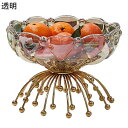 フルーツプレート フルーツボウル 透明ケーキプレート ガラス製 デザートスタンド 果物皿 デザート スナック 食器 ケーキトレイ ドライフルーツプレート 果物入れ パスタ皿 装飾プレート 個性 誕生日